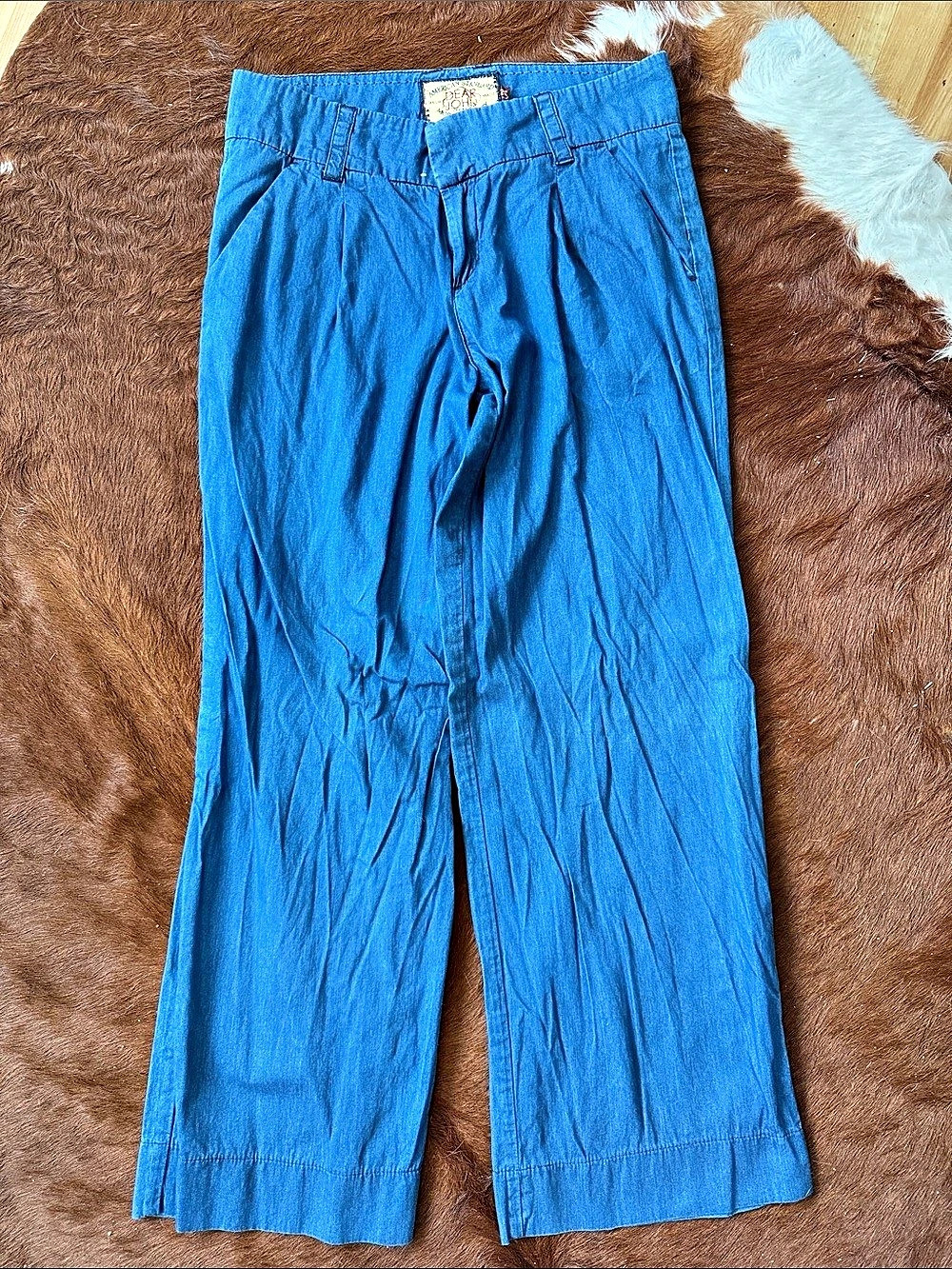 Dear John Wide Leg Pants in Blue Waist 28 Like New